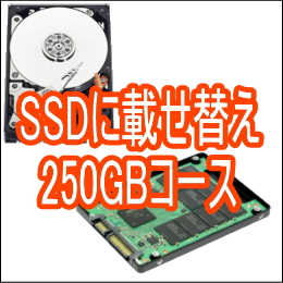 SSD載せ替え:SSD容量250GBコース